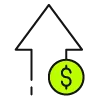 money with upward arrow