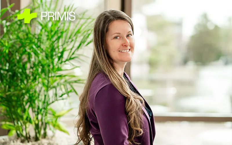 Casie Taylor. Primis logo.