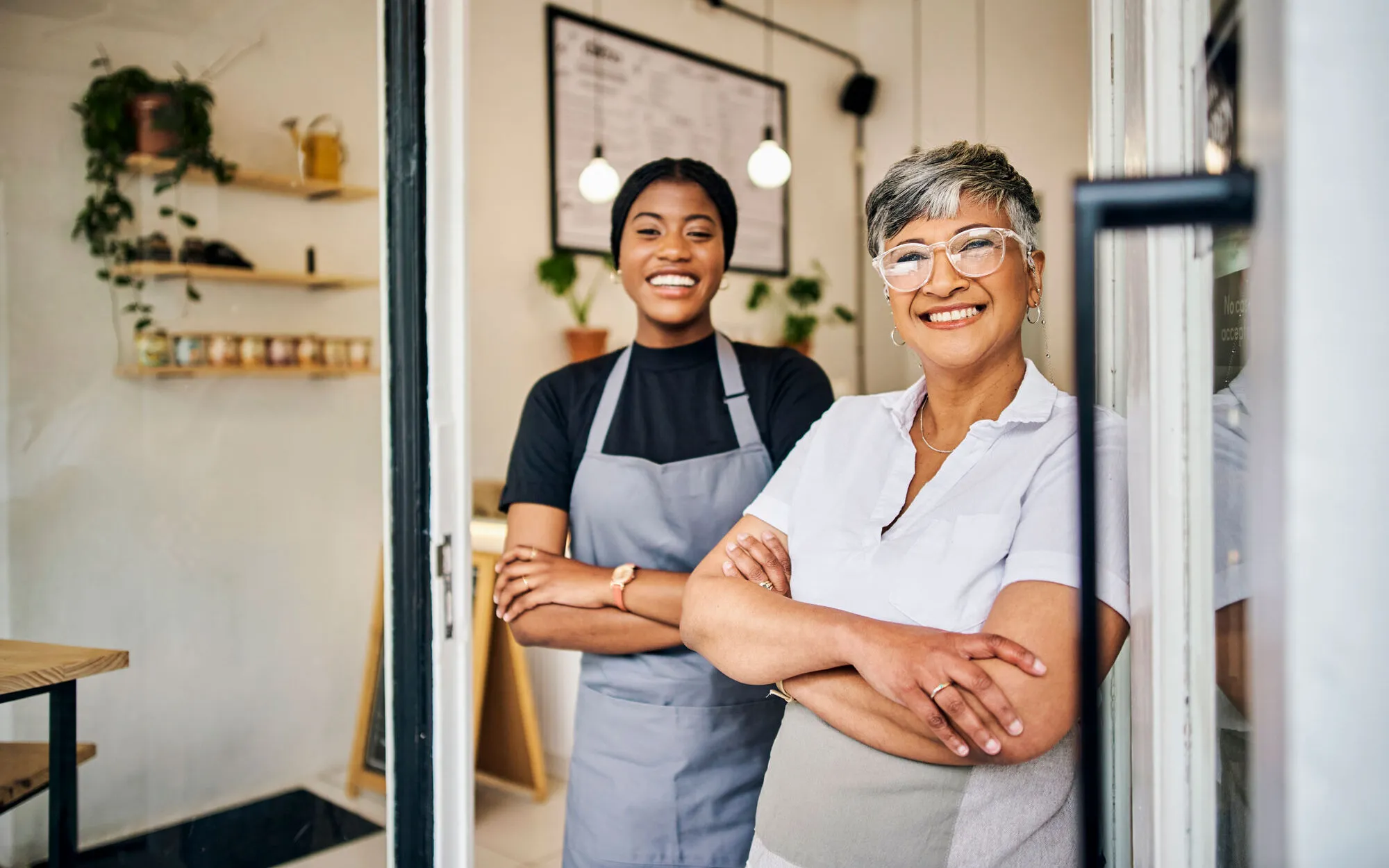 small business owners posing together